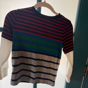 Hanna Andersson Red and Navy Striped Top
